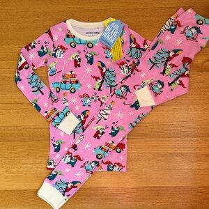 Little Blue House Whimsical Pink Pajama Set for Kids